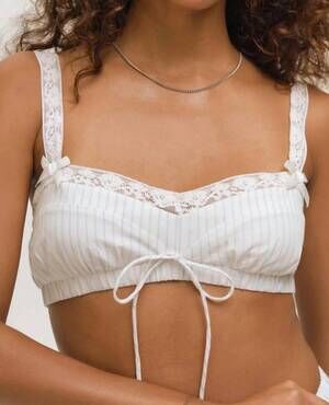 NEW FOR LOVE & LEMONS trixie bralette in off white
